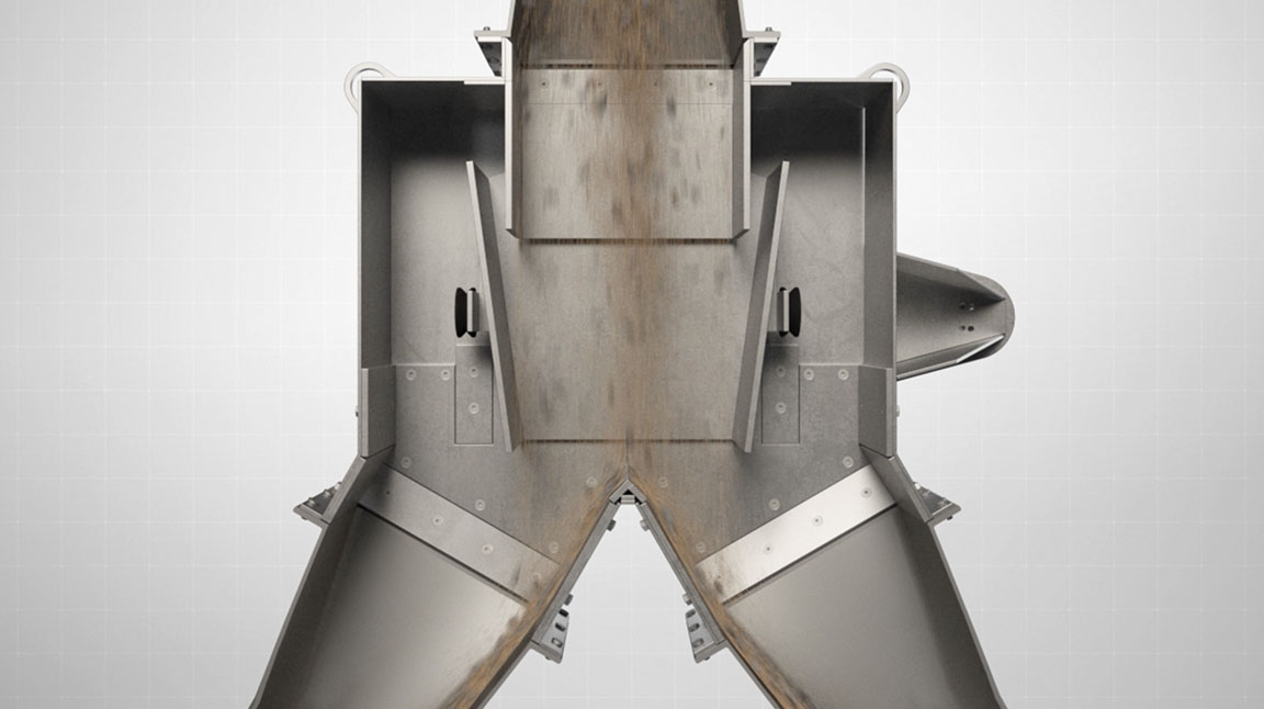 Pivoting Chute Diverter Vortex